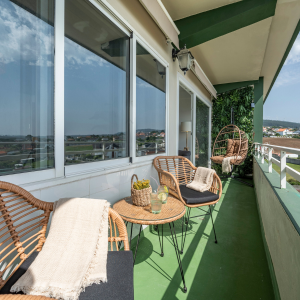 terraza con vistas al mar Valdoviño